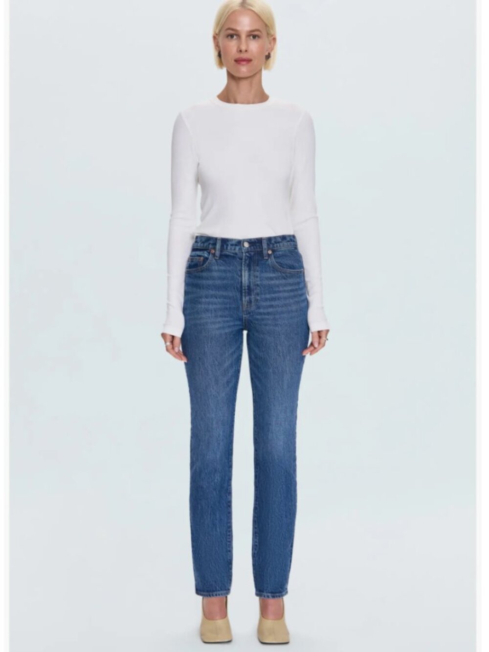 Bri High Waist Ankle Straight Leg Jeans | Size 31